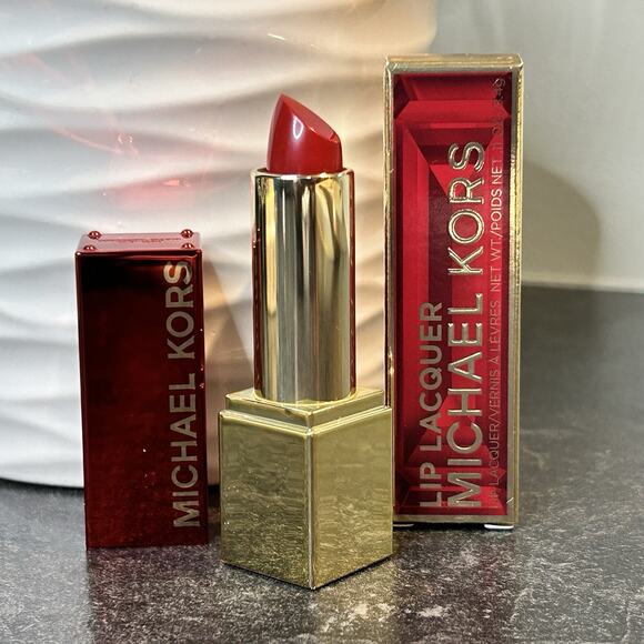 Limited Edition Michael Kors Lip Lacquer Lipstick RUBY RED New In Box‎ Full Size - Picture 1 of 9